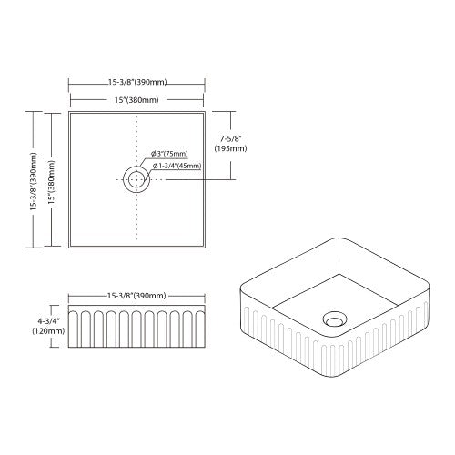 Matte Ceramic Bathroom Sink 9