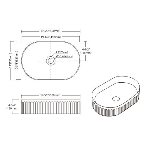 Matte Ceramic Bathroom Sink 9