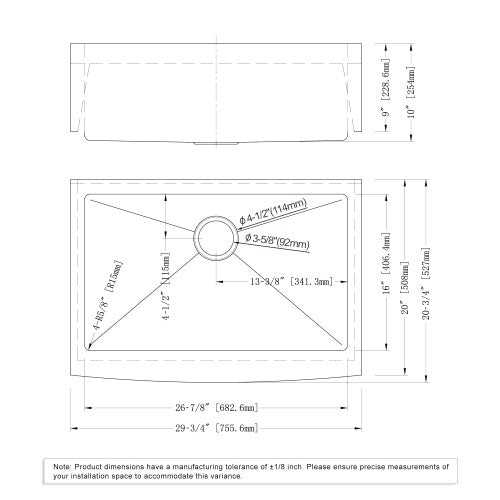 Satin Stainless Steel Kitchen Sink 12