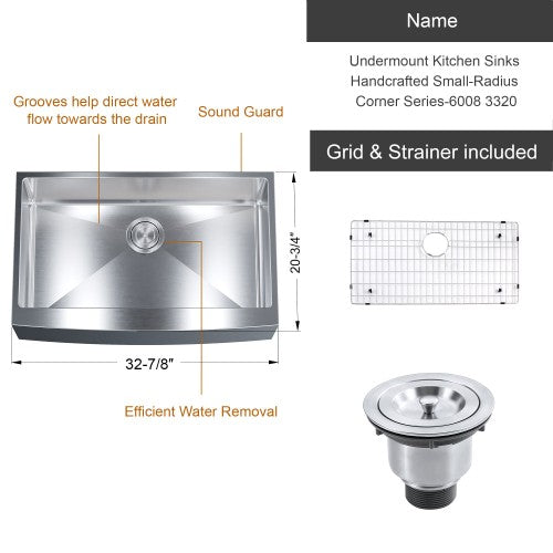Satin Stainless Steel Kitchen Sink 6