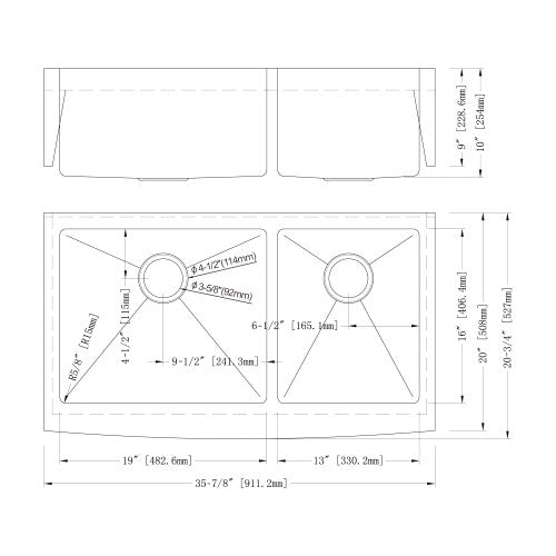 Satin Stainless Steel Kitchen Sink 9