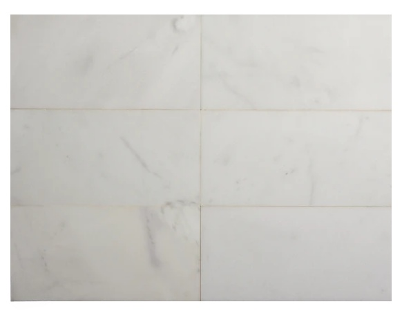 Treviluci White Marble Tile - 12" x 24"