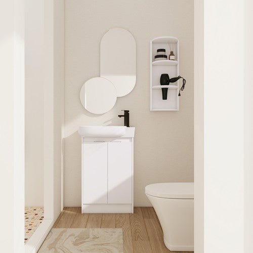 Plywood Glossy White Bathroom Vanity Glossy White 1