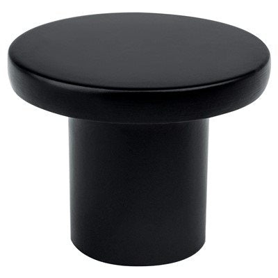 Disc Zinc Black Cabinet Knob  1