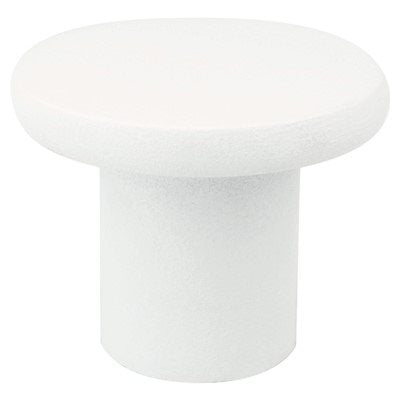Disc Zinc White Cabinet Knob  1