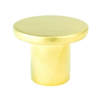 Disc Zinc Soft Gold Cabinet Knob  2