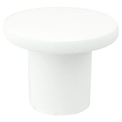 Disc Zinc White Cabinet Knob  2