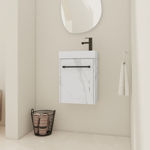 Plywood White Bathroom Vanity White 1