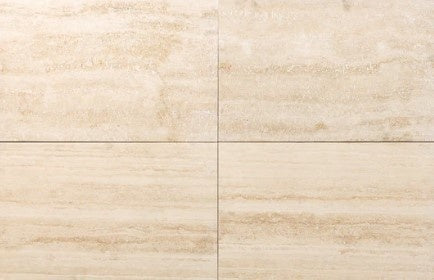 Beige Vein Cut Travertine Tile - 16" x 24"