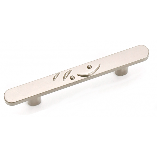Graffiti Zinc Alloy Cabinet Pull Brushed Satin Nickel 1