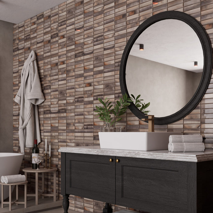 Borealis Ceramic Greige Tile Glossy 11