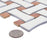 Sentier Porcelain des Cotto Dot with White Dog Bone Bsktwv Mosaic Satin 7