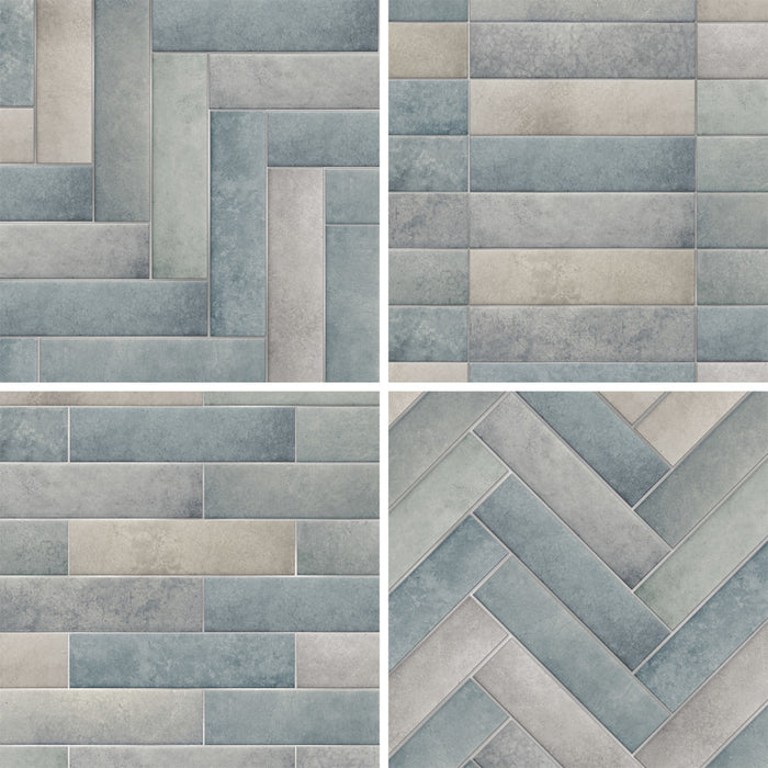 Heritage Porcelain Shadow Tile Mixed 6