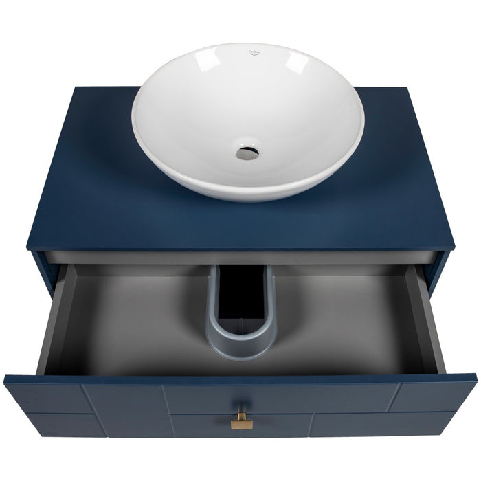 Dune Wood Blue Matte Bathroom Vanity Blue Matte 6