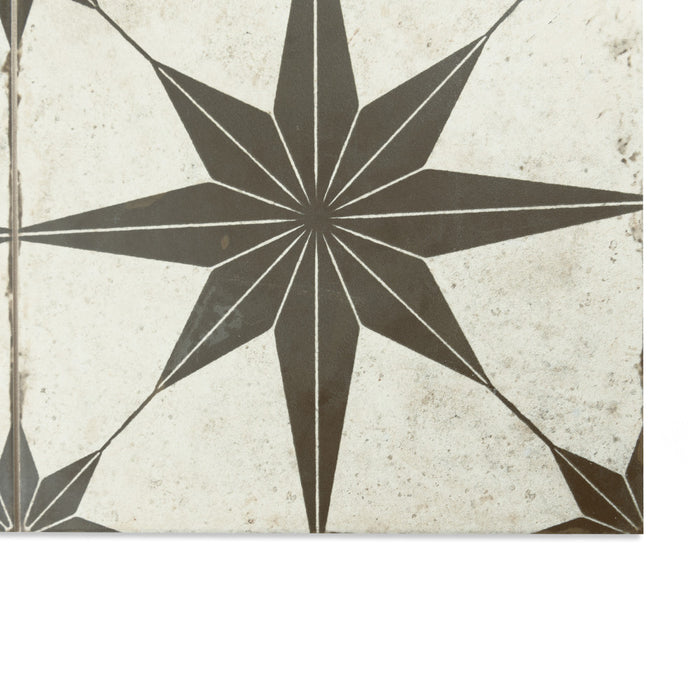 Kings Porcelain Star Supernova Nero Tile Matte 13