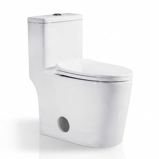 Iflush One Piece Toilet White Ceramic Toilet - White 1