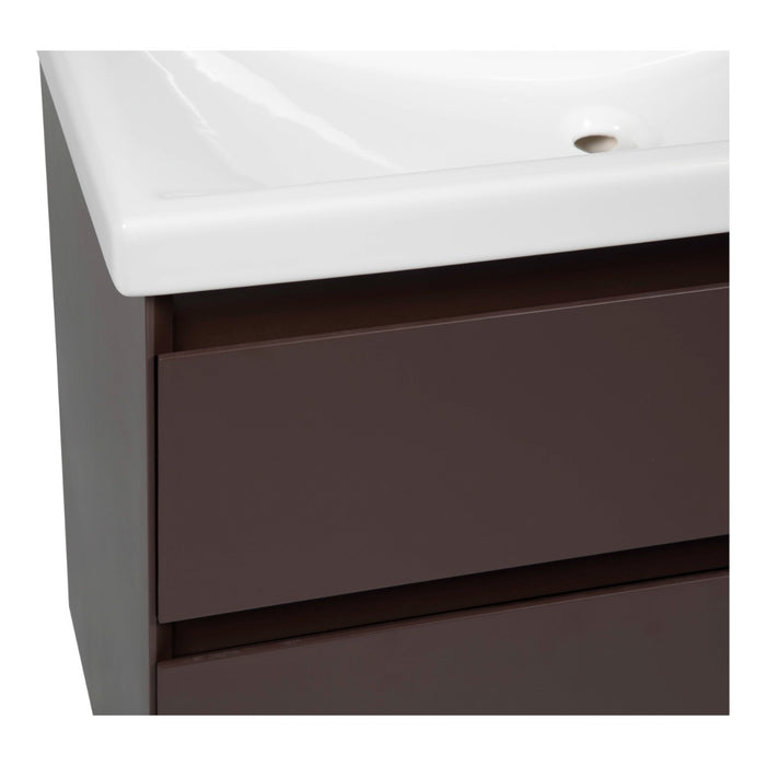 Elit Wood Brown Matte Bathroom Vanity Brown Matte 4