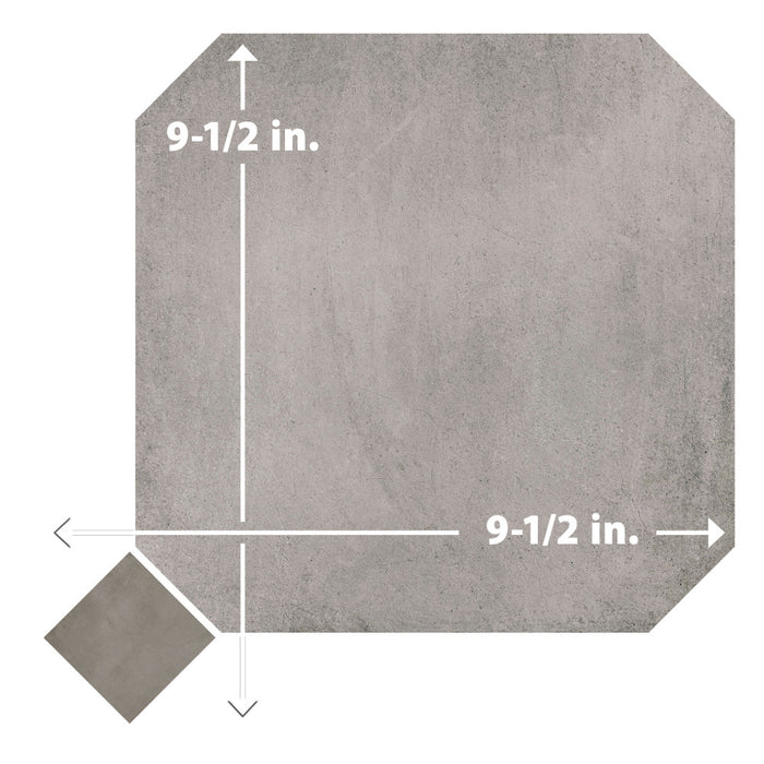 Laverton Porcelain Octagon Gris with Taco Natural Tile Matte 9