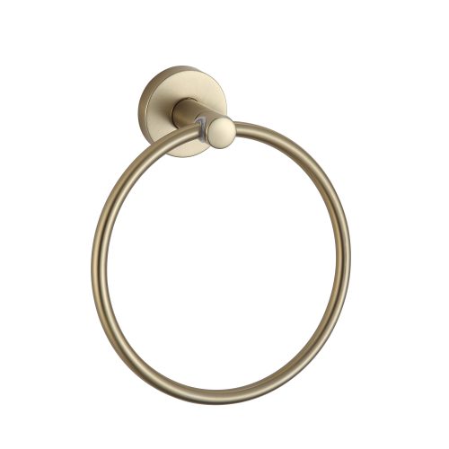 Paradise Bathworks Azure Zinc Towel Ring Satin Brass 1