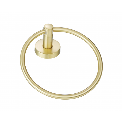 Paradise Bathworks Azure Zinc Towel Ring Satin Brass 2