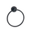 Paradise Bathworks Azure Zinc Towel Ring Matte Black 1