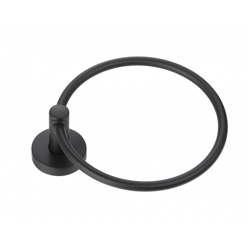 Paradise Bathworks Azure Zinc Towel Ring Matte Black 3