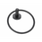 Paradise Bathworks Azure Zinc Towel Ring Matte Black 2