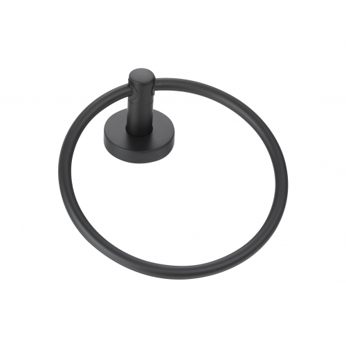 Paradise Bathworks Azure Zinc Towel Ring Matte Black 2