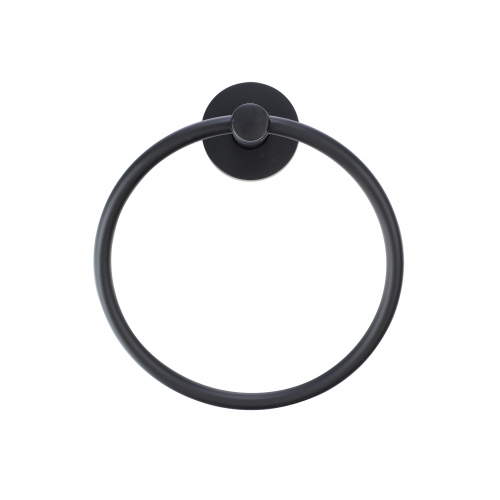 Paradise Bathworks Azure Zinc Towel Ring Matte Black 4