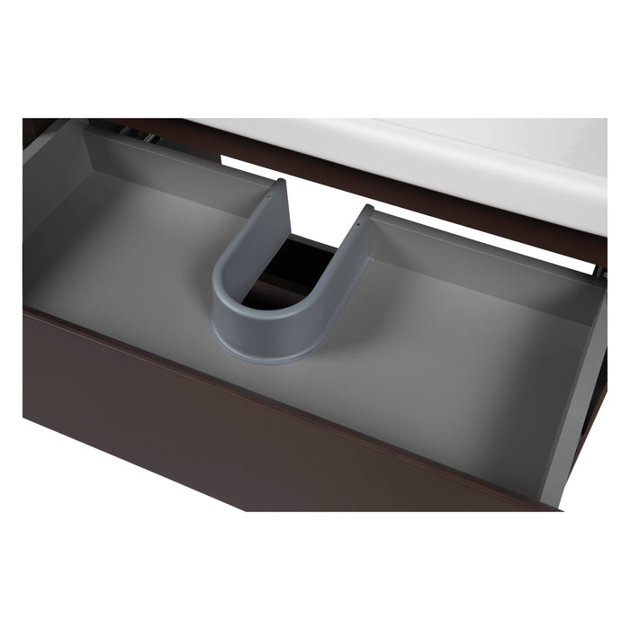 Elit Wood Brown Matte Bathroom Vanity Brown Matte 5