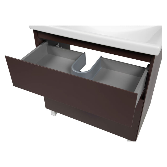 Elit Wood Brown Matte Bathroom Vanity Brown Matte 6