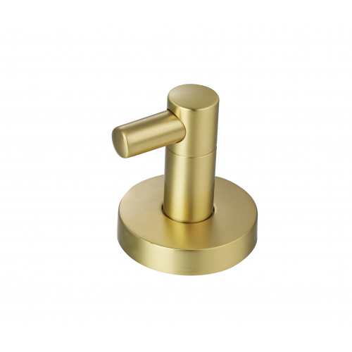 Paradise Bathworks Azure Zinc Robe Hook Satin Brass 2