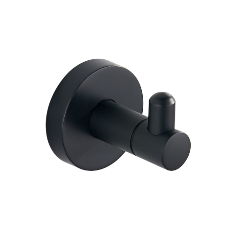 Paradise Bathworks Azure Zinc Robe Hook Matte Black 4