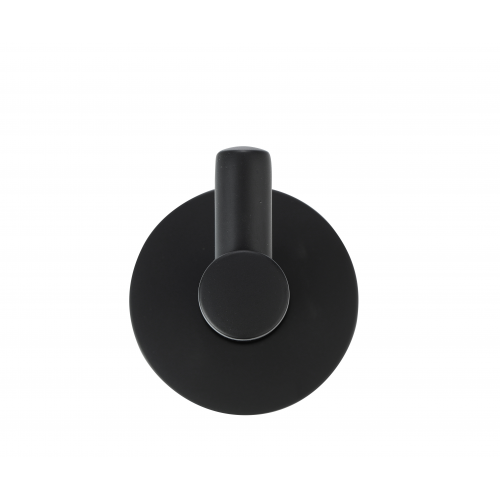 Paradise Bathworks Azure Zinc Robe Hook Matte Black 1