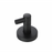 Paradise Bathworks Azure Zinc Robe Hook Matte Black 2