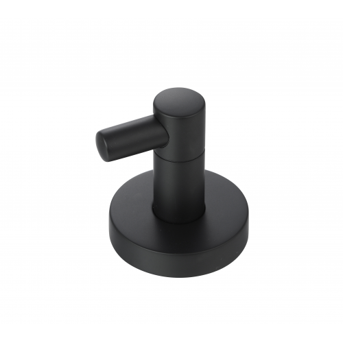 Paradise Bathworks Azure Zinc Robe Hook Matte Black 2