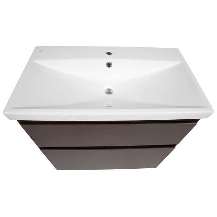 Elit Wood Brown Matte Bathroom Vanity Brown Matte 6