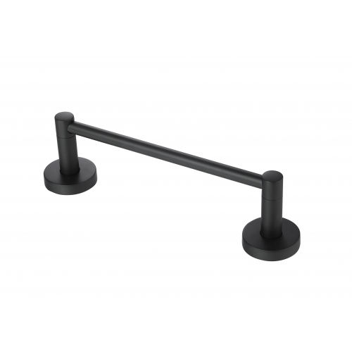 Paradise Bathworks Azure Zinc Single Towel Bar Matte Black 10
