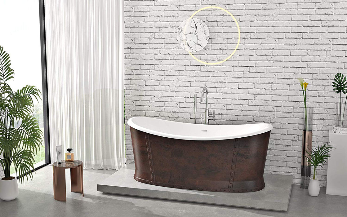 White Acrylic Bathtub
