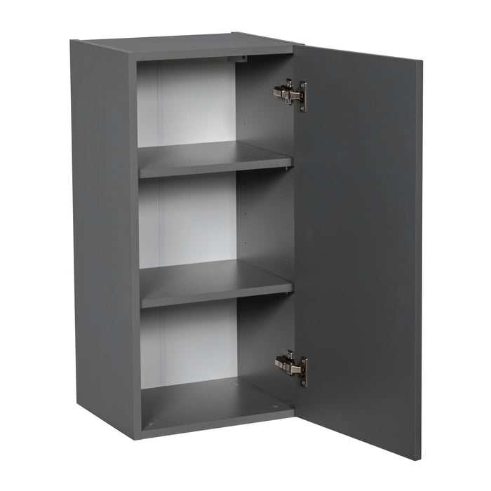 Wallkitchens Wood Grey Glossy Wall Cabinet Grey Glossy 2