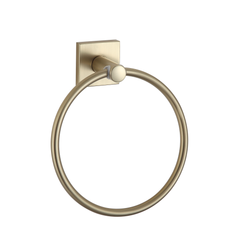 Paradise Bathworks Avalon Zinc Towel Ring Satin Brass 1