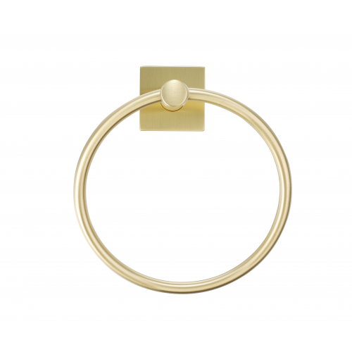 Paradise Bathworks Avalon Zinc Towel Ring Satin Brass 2