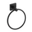 Paradise Bathworks Avalon Zinc Towel Ring Matte Black 1