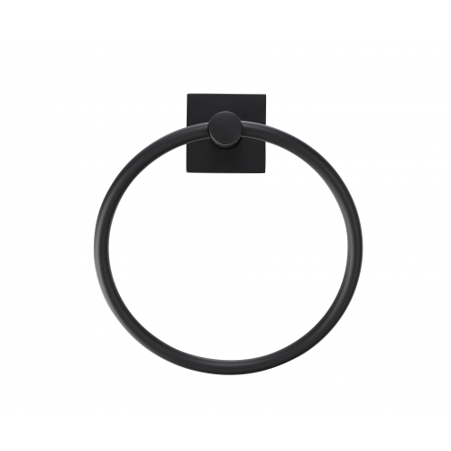Paradise Bathworks Avalon Zinc Towel Ring Matte Black 3