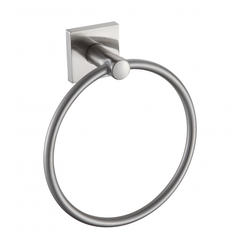 Paradise Bathworks Avalon Zinc Towel Ring Satin Nickel 1