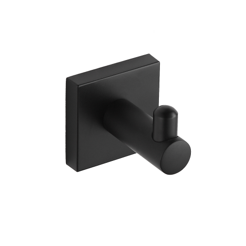Paradise Bathworks Avalon Zinc Robe Hook Matte Black 1