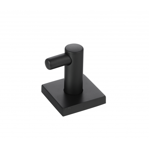 Paradise Bathworks Avalon Zinc Robe Hook Matte Black 4