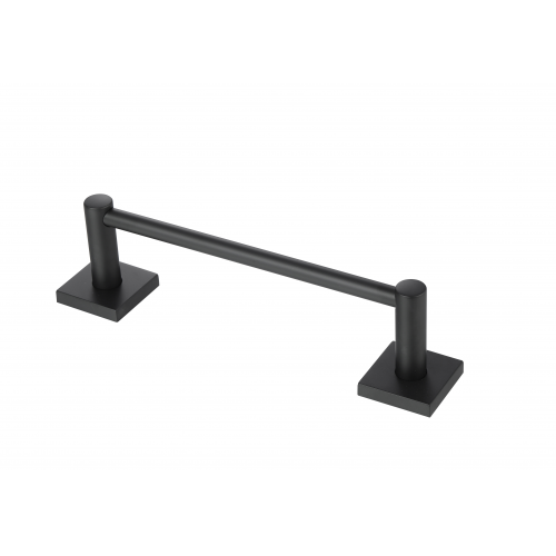 Paradise Bathworks Avalon Zinc Single Towel Bar Matte Black 11