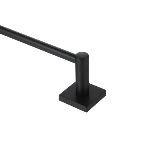 Paradise Bathworks Avalon Zinc Single Towel Bar Matte Black 15