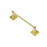 Paradise Bathworks Avalon Zinc Single Towel Bar Satin Brass 8